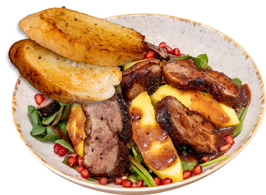 Sałatka z grillowaną kaczką